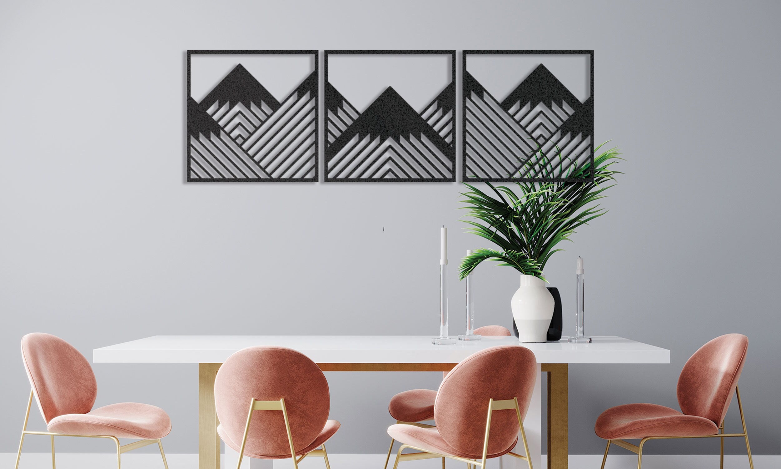 Geometry Mountain Wall Art