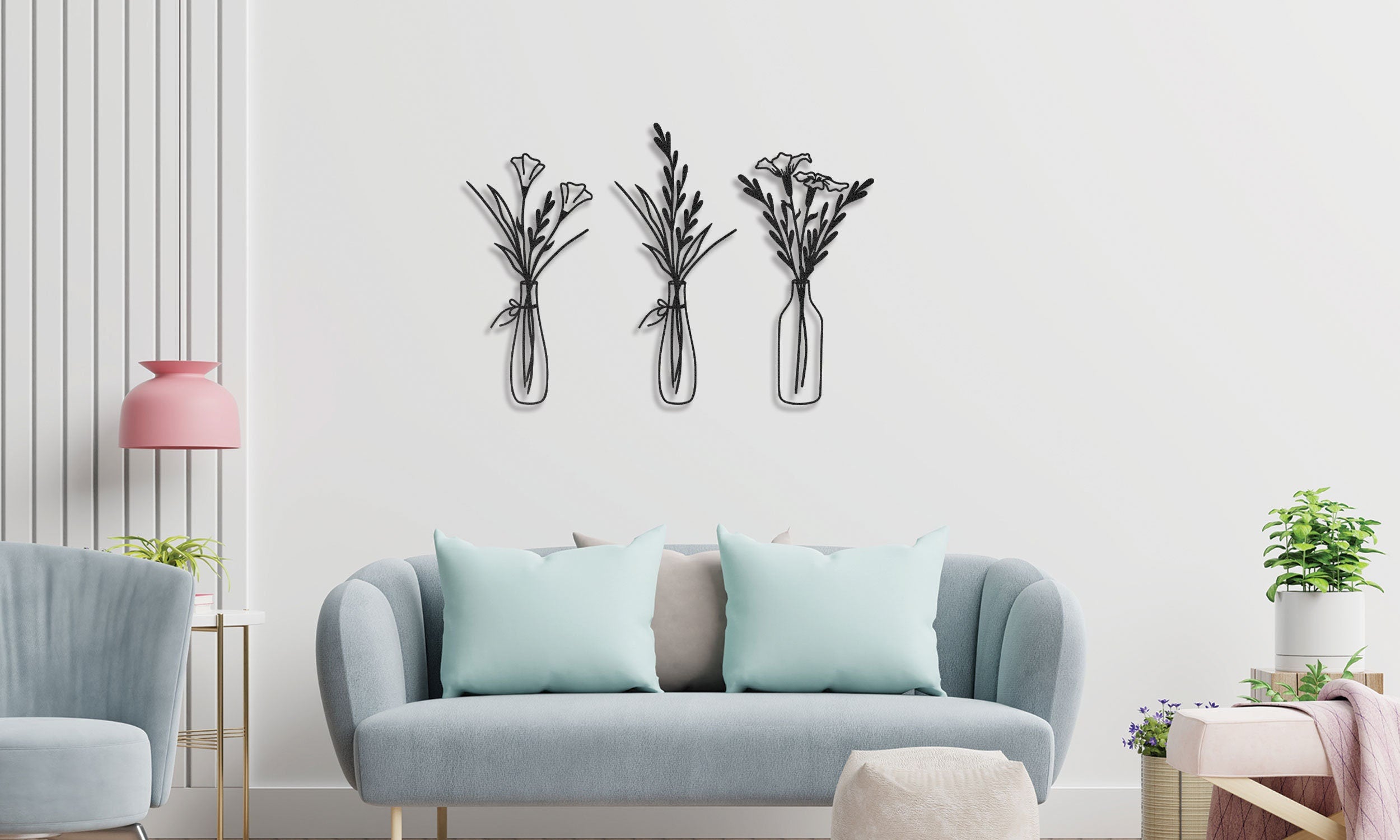 Large Metal Flower Wall Art