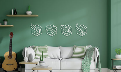 Four Elements Metal Wall Art