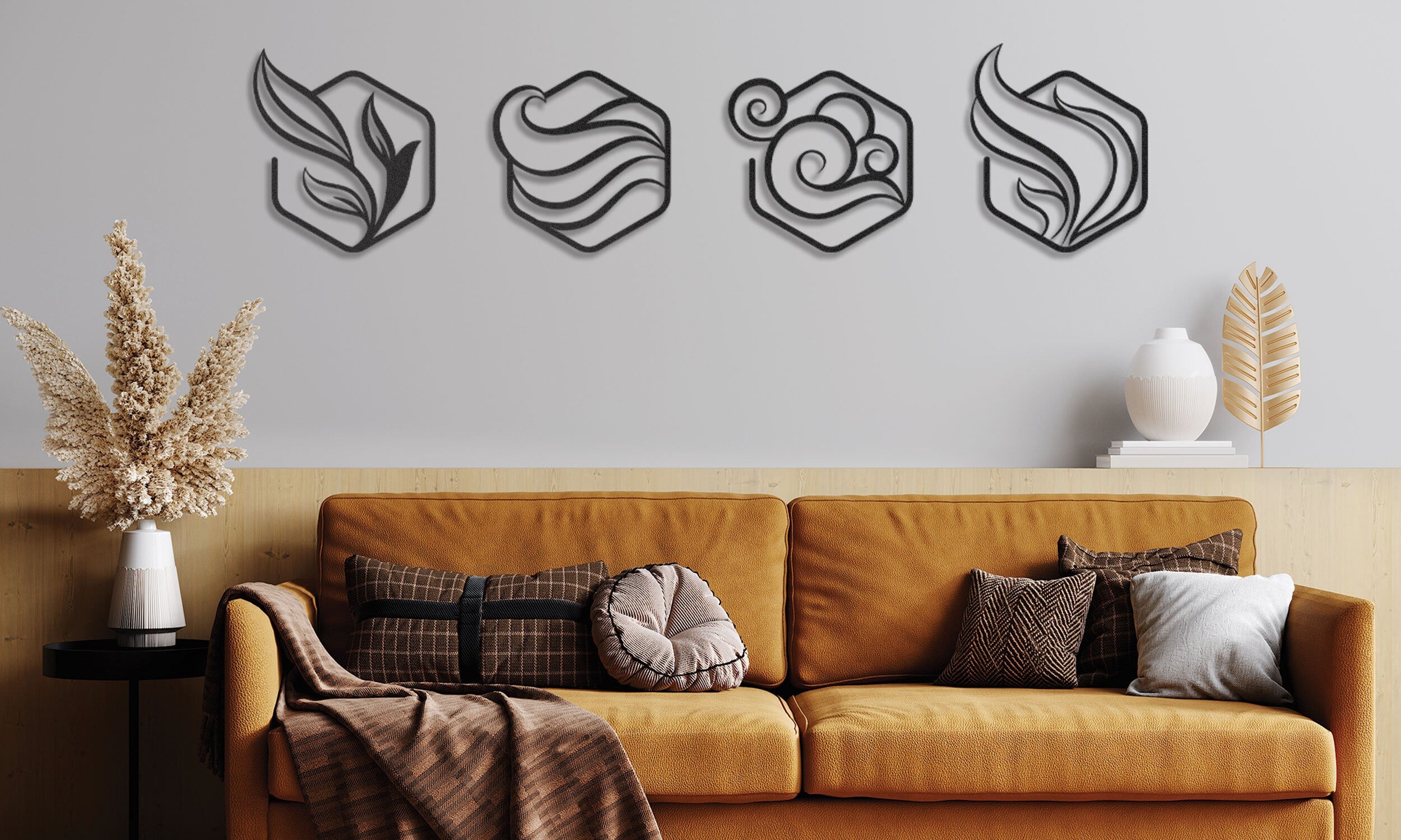 Four Elements Metal Wall Art