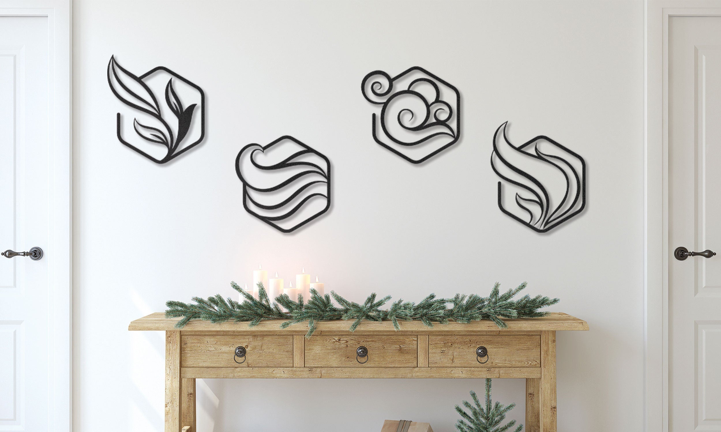 Four Elements Metal Wall Art