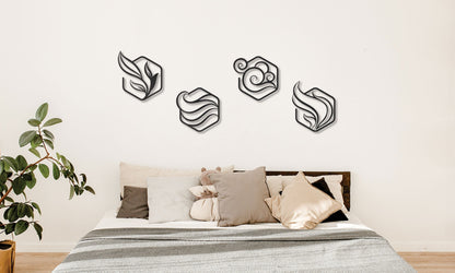 Four Elements Metal Wall Art