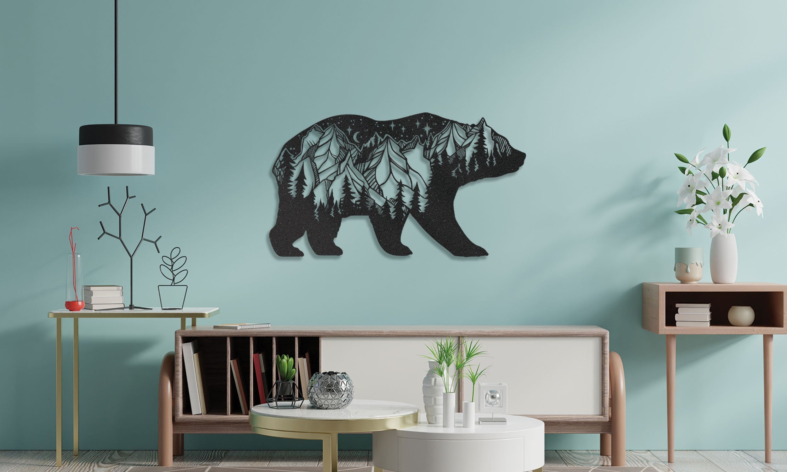 Bear Metal Wall Art