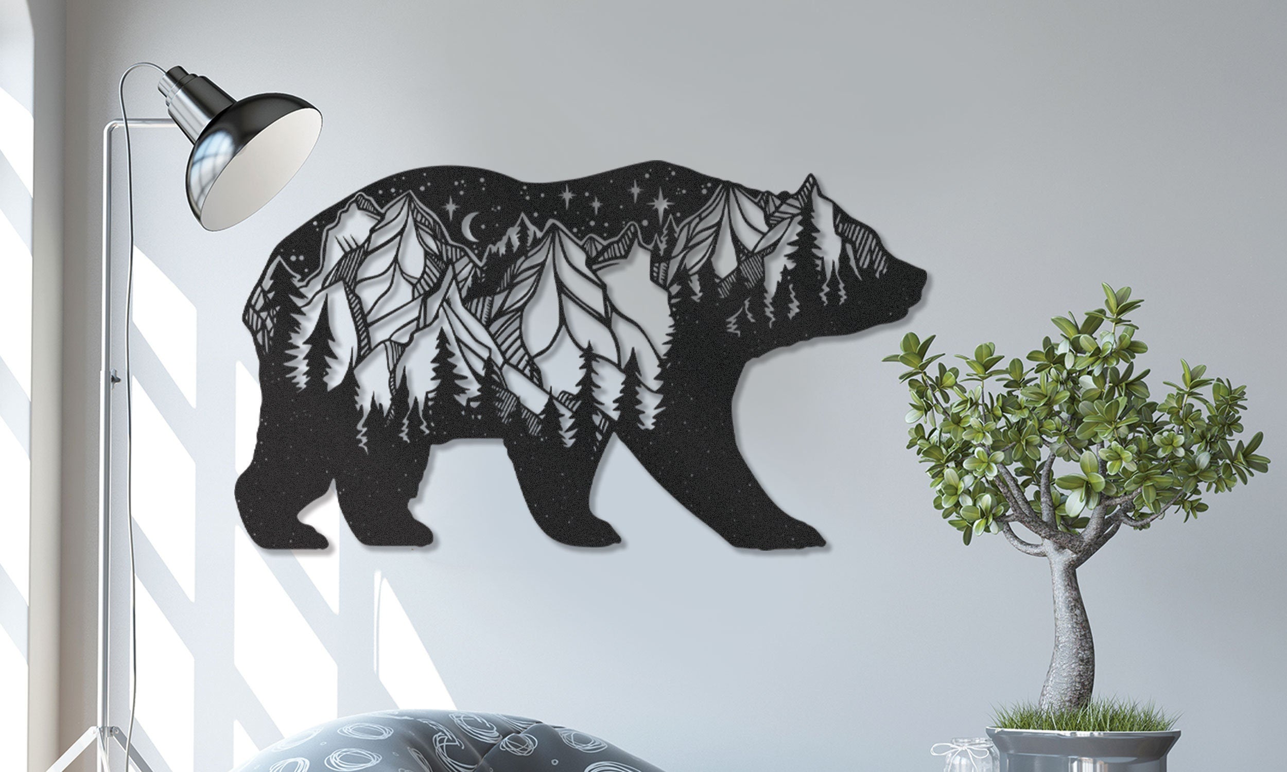 Bear Metal Wall Art