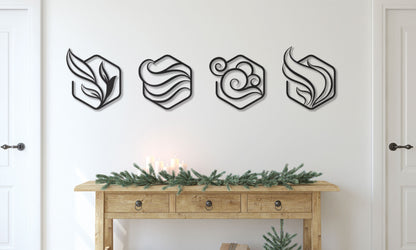 Four Elements Metal Wall Art