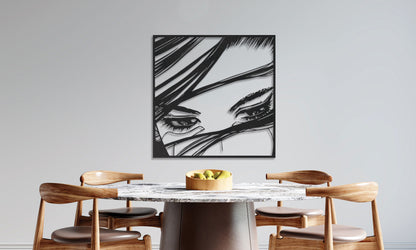 Woman Face Metal Wall Art