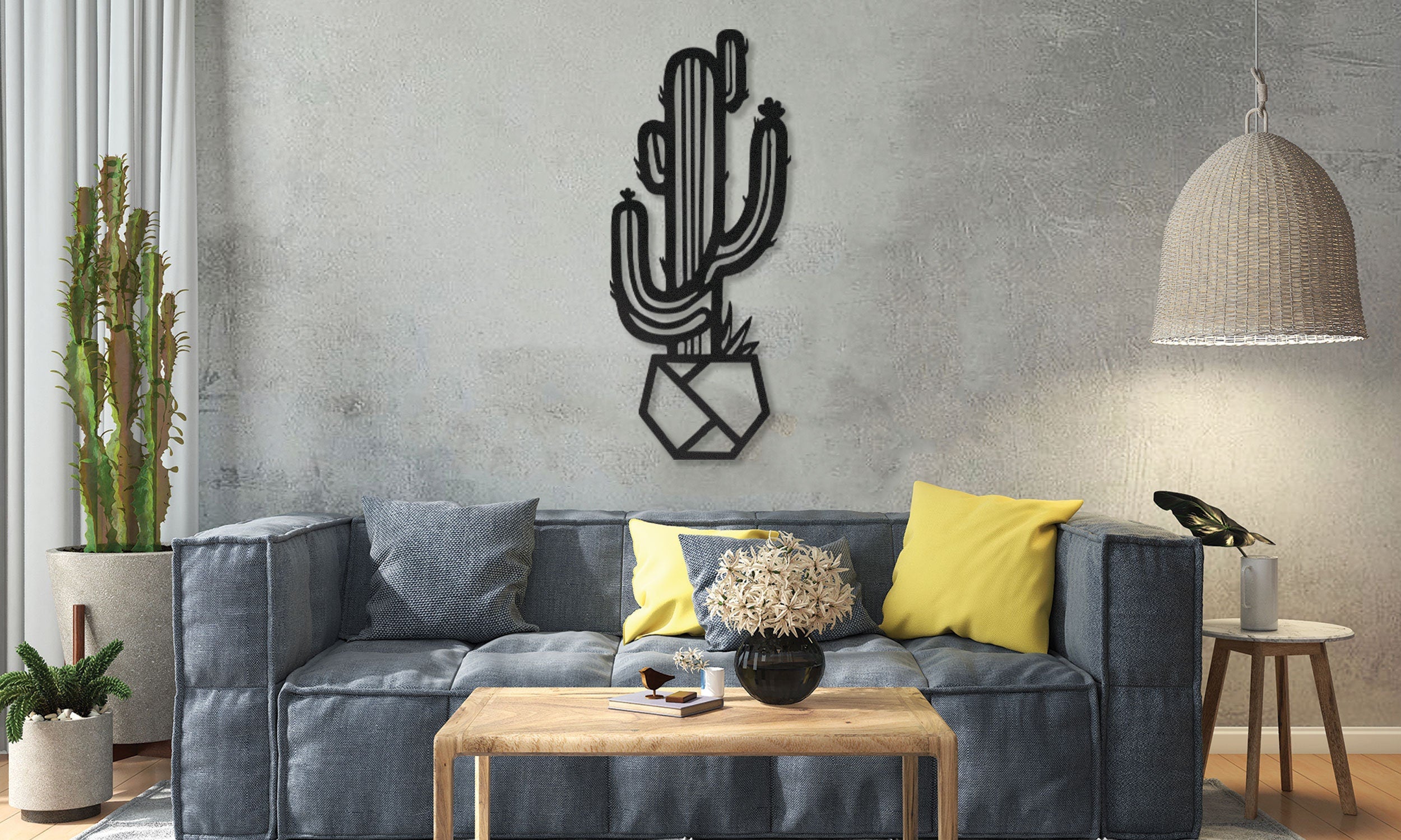 Metal Cactus Wall Art