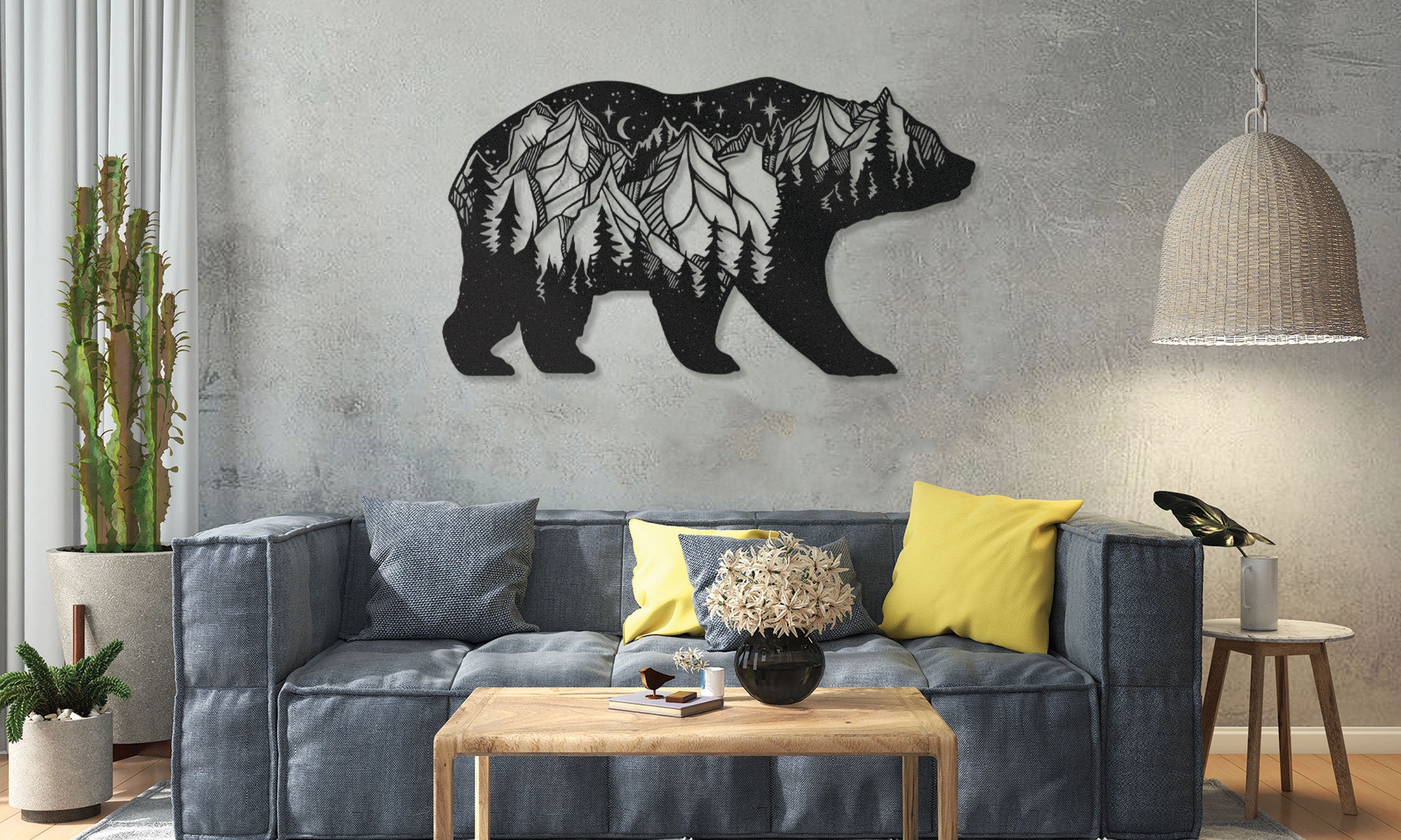 Bear Metal Wall Art