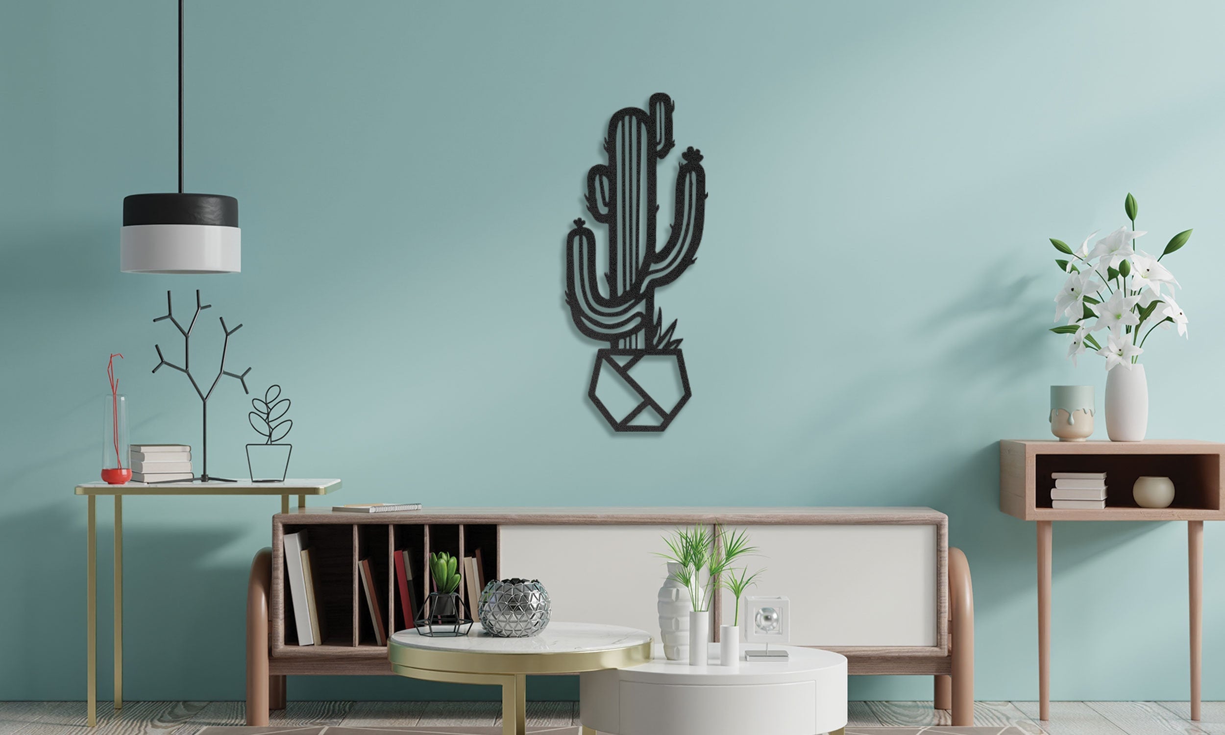 Metal Cactus Wall Art