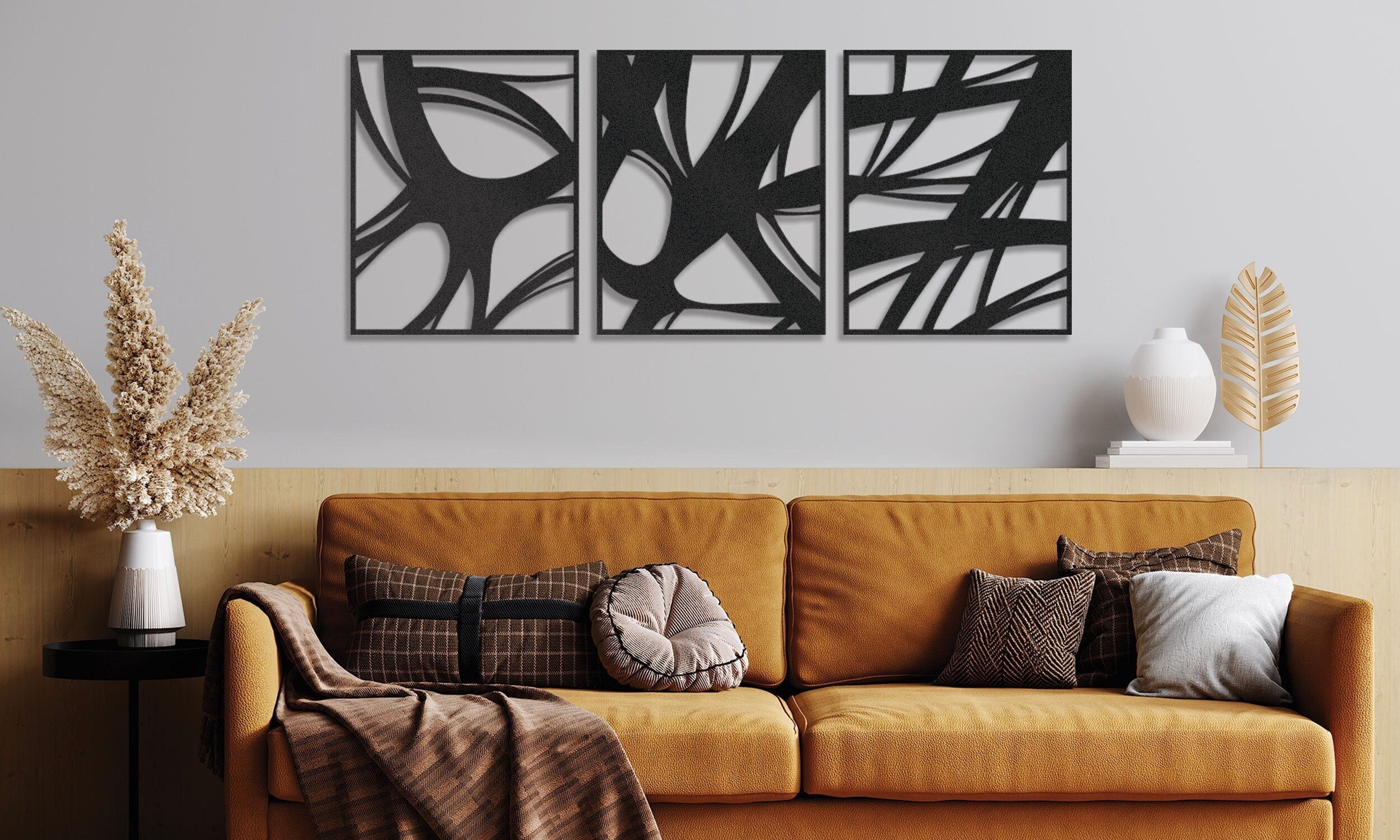 metal wall art, abstract wall decor