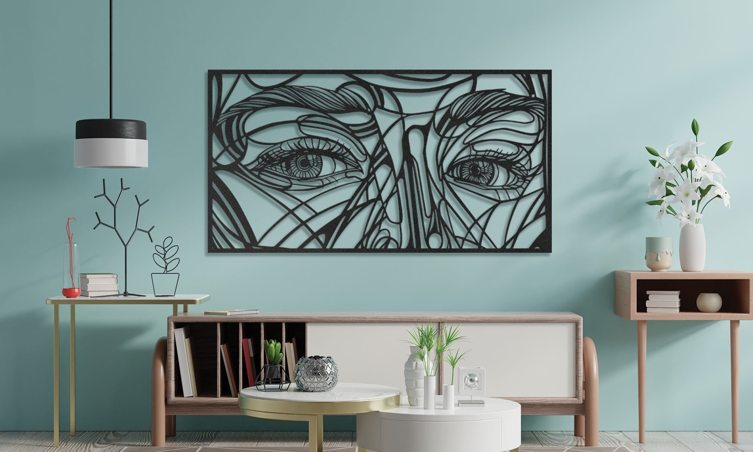 Woman Eyes Metal Wall Art