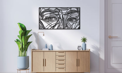 Woman Eyes Metal Wall Art